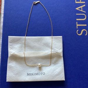 Mikimoto pearl necklace 14k gold Japan